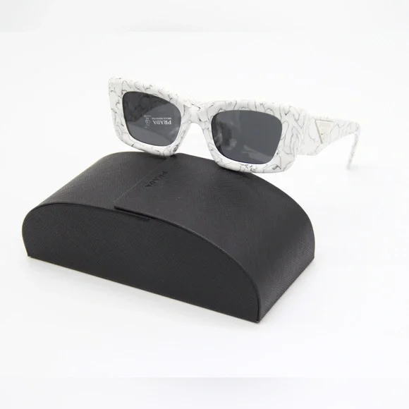 NEW PRADA PR13ZS 17D5S0 WHITE SUNGLASSES SPR13Z 17D-5S0 NEW PRADA PR13ZS 17D5S0 WHITE SUNGLASSES SPR13Z 17D-5S0 main image 4